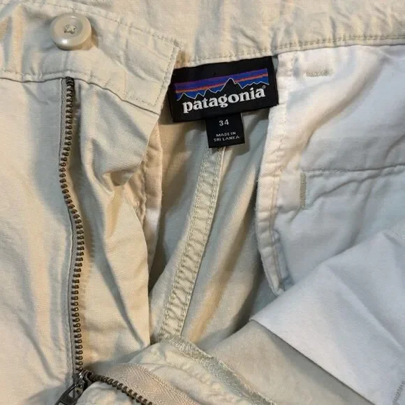 Patagonia Pants Mens 34x32 Khaki Organic Cotton Hemp Chino Casual 55540SP20 - Picture 3 of 10